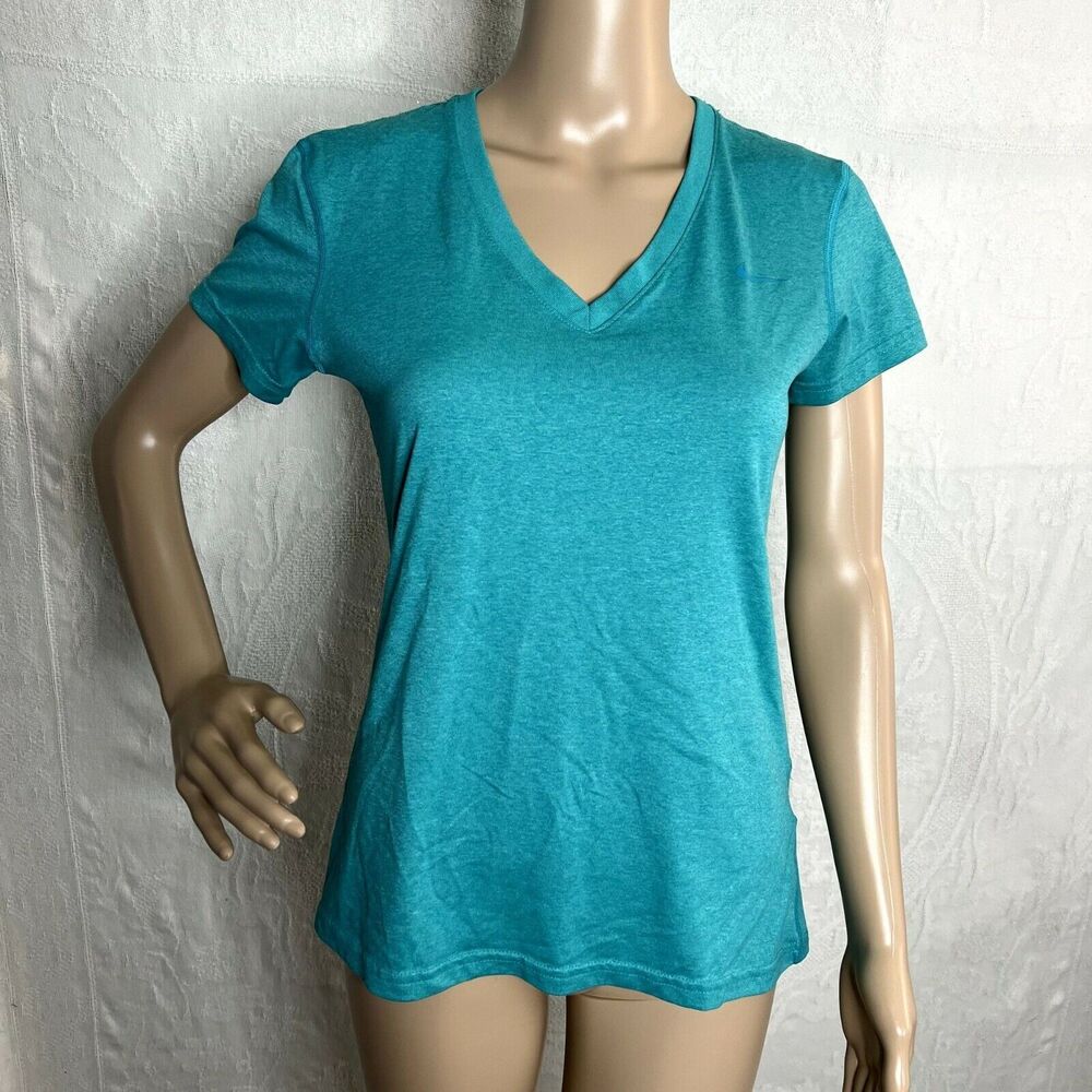 Nike Teal Dri Fit V-Neck Tee